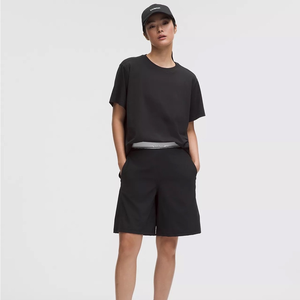 Lululemon All Yours Organic Cotton Crewneck T-Shirt black large